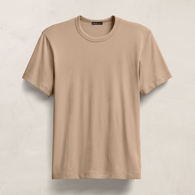 Brushed Lotus Crew in Coffee | James Perse Los Angeles FLAT