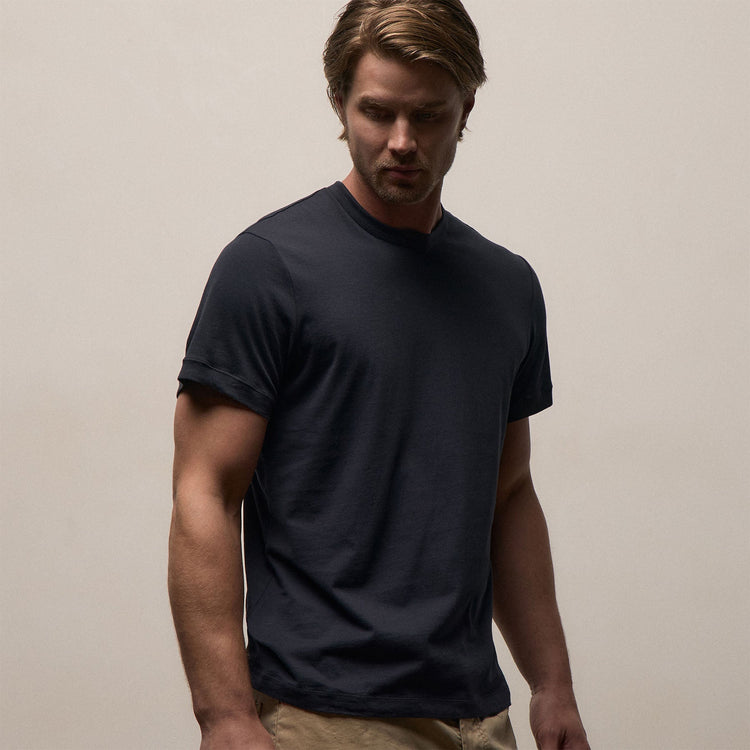 Brushed Lotus Crew in Deep | James Perse Los Angeles