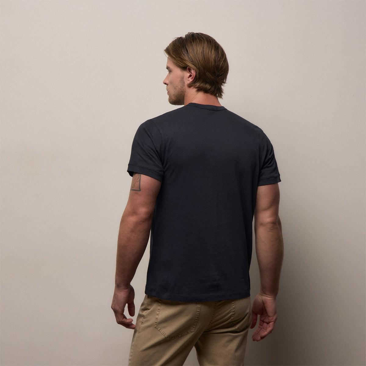 Brushed Lotus Crew in Deep | James Perse Los Angeles