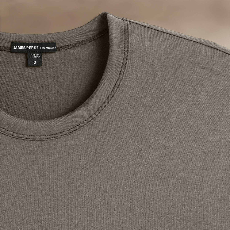 Brushed Lotus Crew in Granite | James Perse Los Angeles