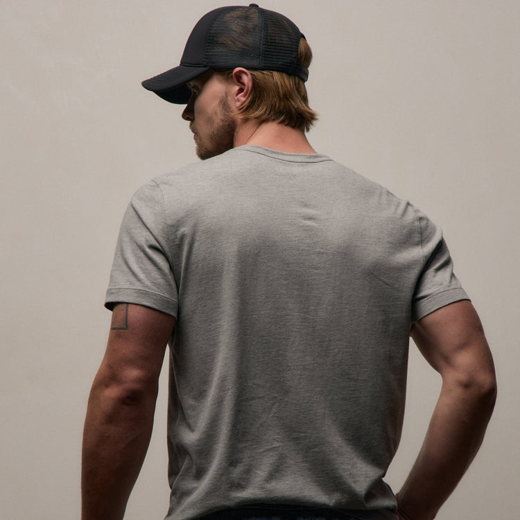 Brushed Lotus Crew In Heather Grey | James Perse Los Angeles