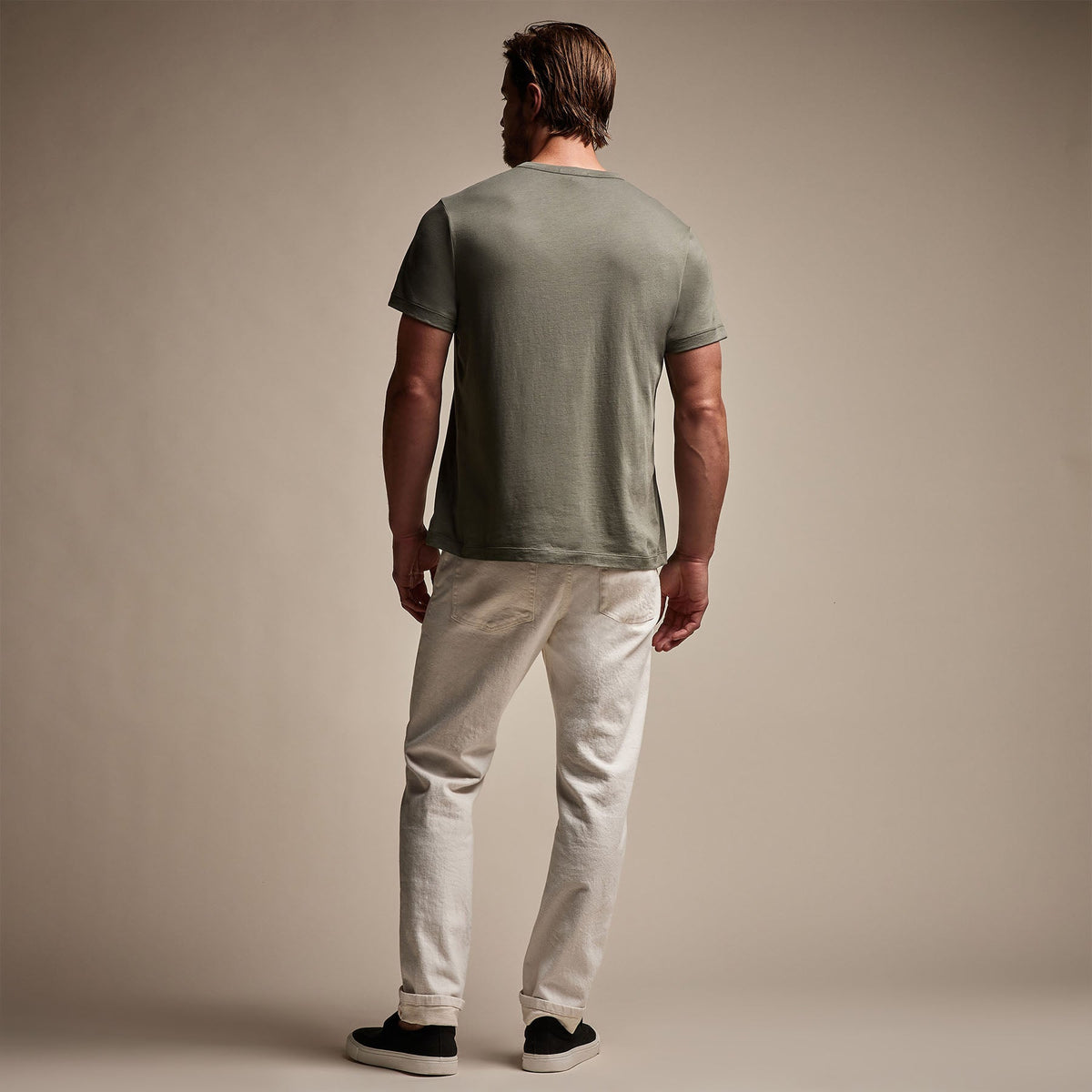 Brushed Lotus Crew in Palm | James Perse Los Angeles
