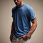 Brushed Lotus Crew in Spectrum Blue | James Perse Los Angeles