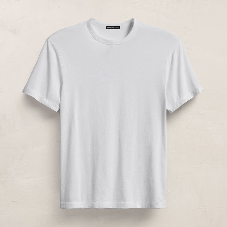 Brushed Lotus Crew in White | James Perse Los Angeles