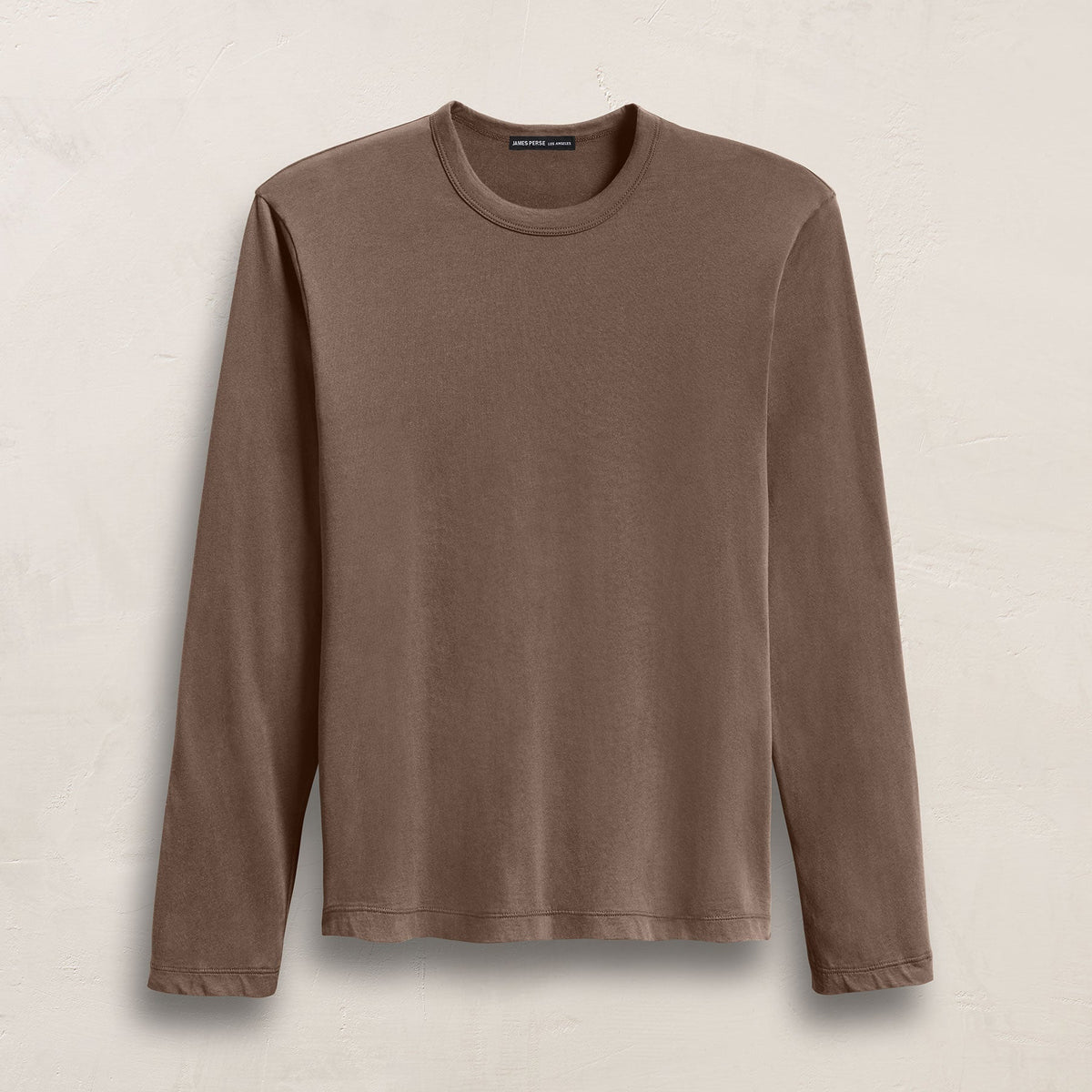 Brushed Lotus Long Sleeve Crew in Caribou | James Perse Los Angeles