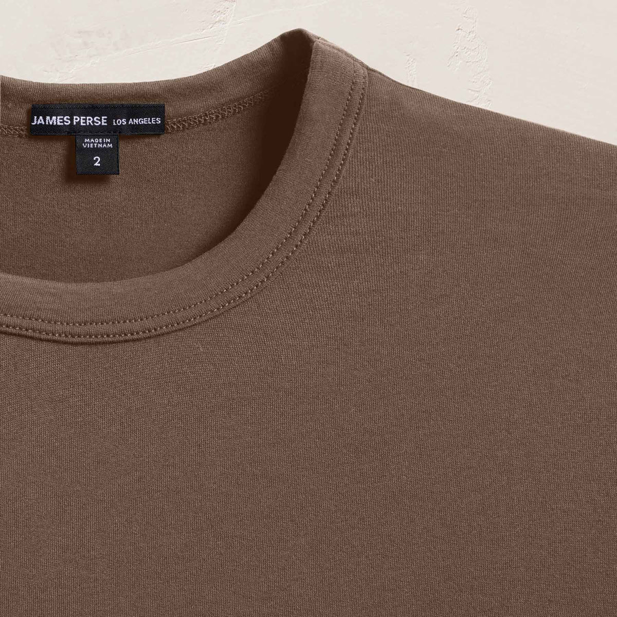 Brushed Lotus Long Sleeve Crew in Caribou | James Perse Los Angeles