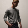 Brushed Lotus Long Sleeve Crew in Heather Grey | James Perse Los Angeles