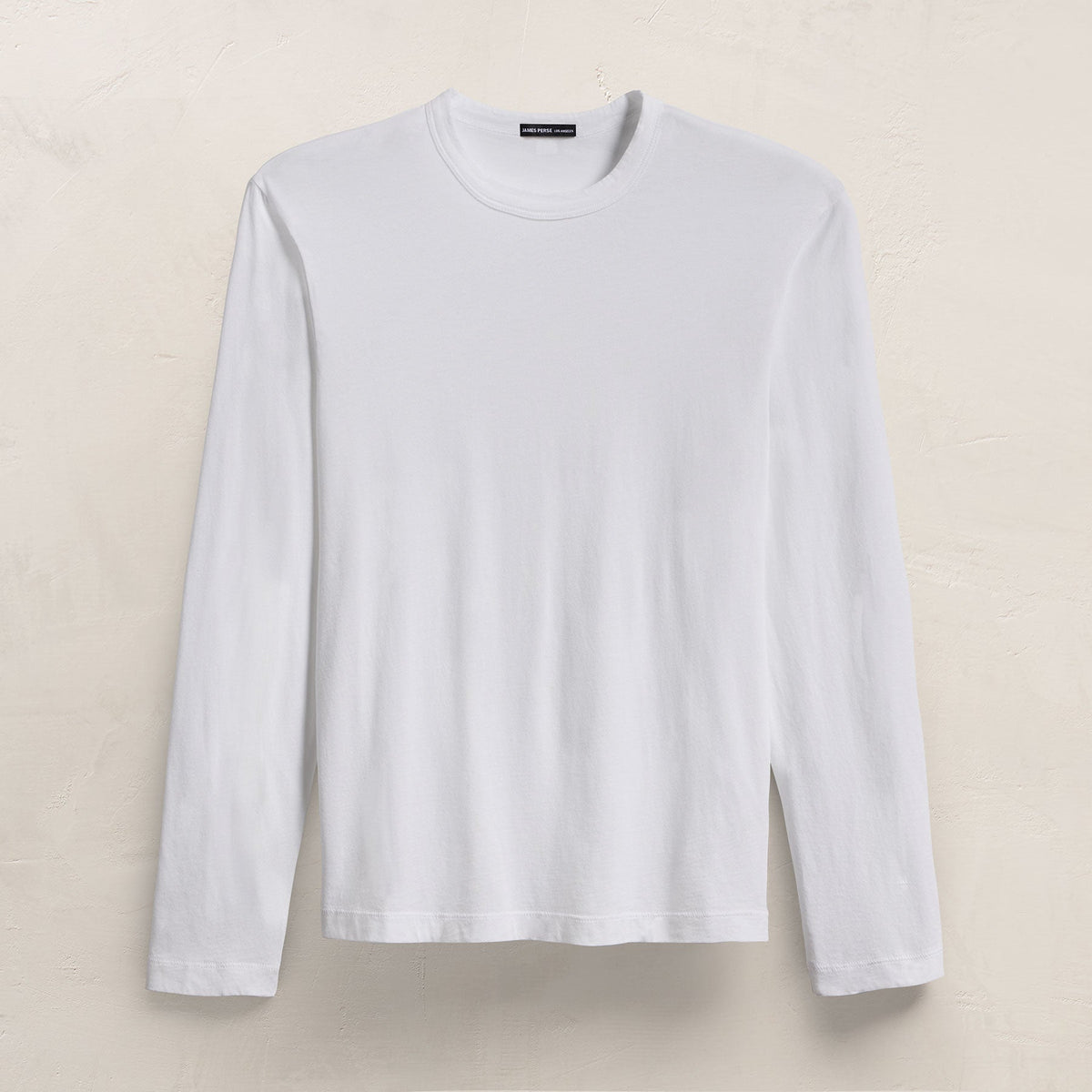 Brushed Lotus Long Sleeve Crew - White