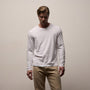 Brushed Lotus Long Sleeve Crew in White | James Perse Los Angeles