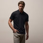Brushed Lotus Polo in Black | James Perse Los Angeles