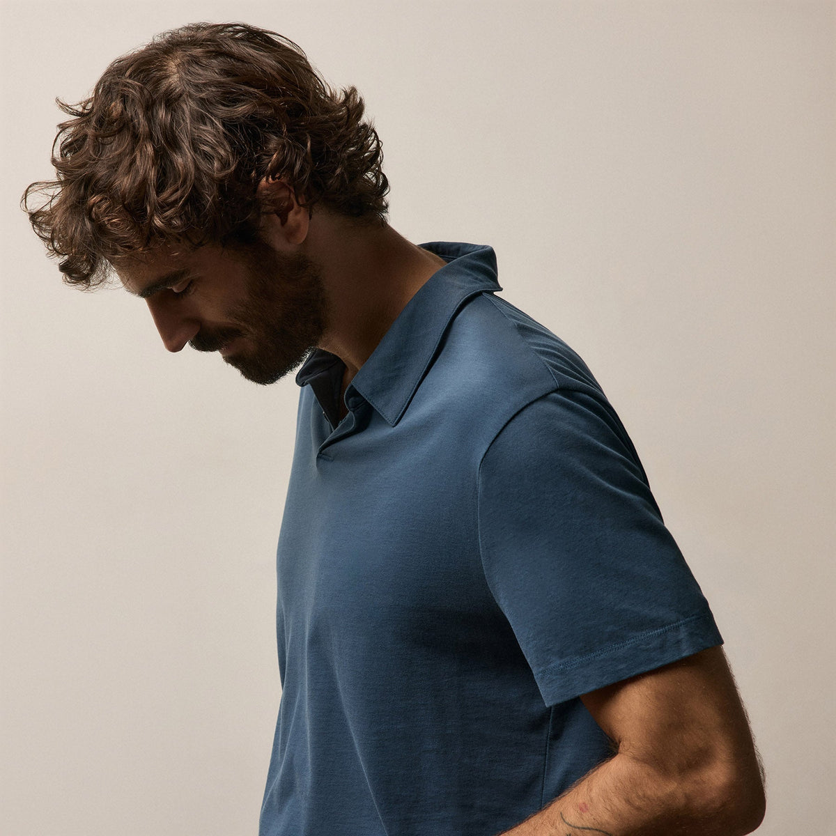 Brushed Lotus Polo in Captain | James Perse Los Angeles