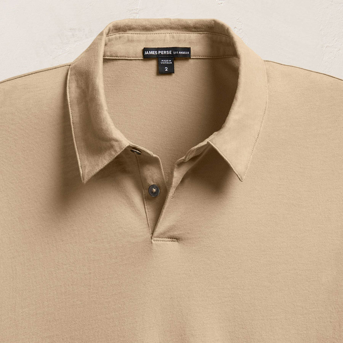 Brushed Lotus Polo in Light Khaki | James Perse Los Angeles
