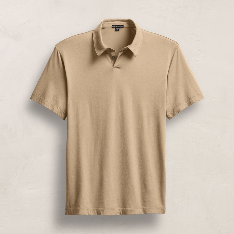 Brushed Lotus Polo in Light Khaki | James Perse Los Angeles