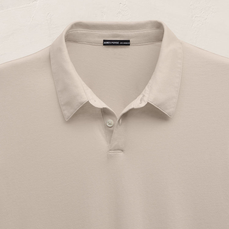 Brushed Lotus Polo in Pearl | James Perse Los Angeles