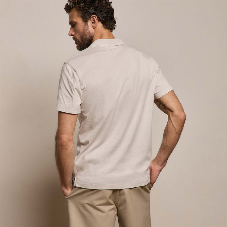 Brushed Lotus Polo in Pearl | James Perse Los Angeles