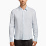 Slim Fit Broken Stripe Lin Shr in Memory Pigment | James Perse Los Angeles