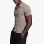 Brushed Stretch Jersey Polo In Warm Stone | James Perse Los Angeles