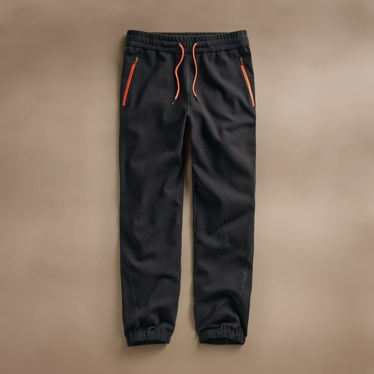 Brush Scuba Zip Pocket Performance Pant  in Black/Orange | James Perse Los Angeles