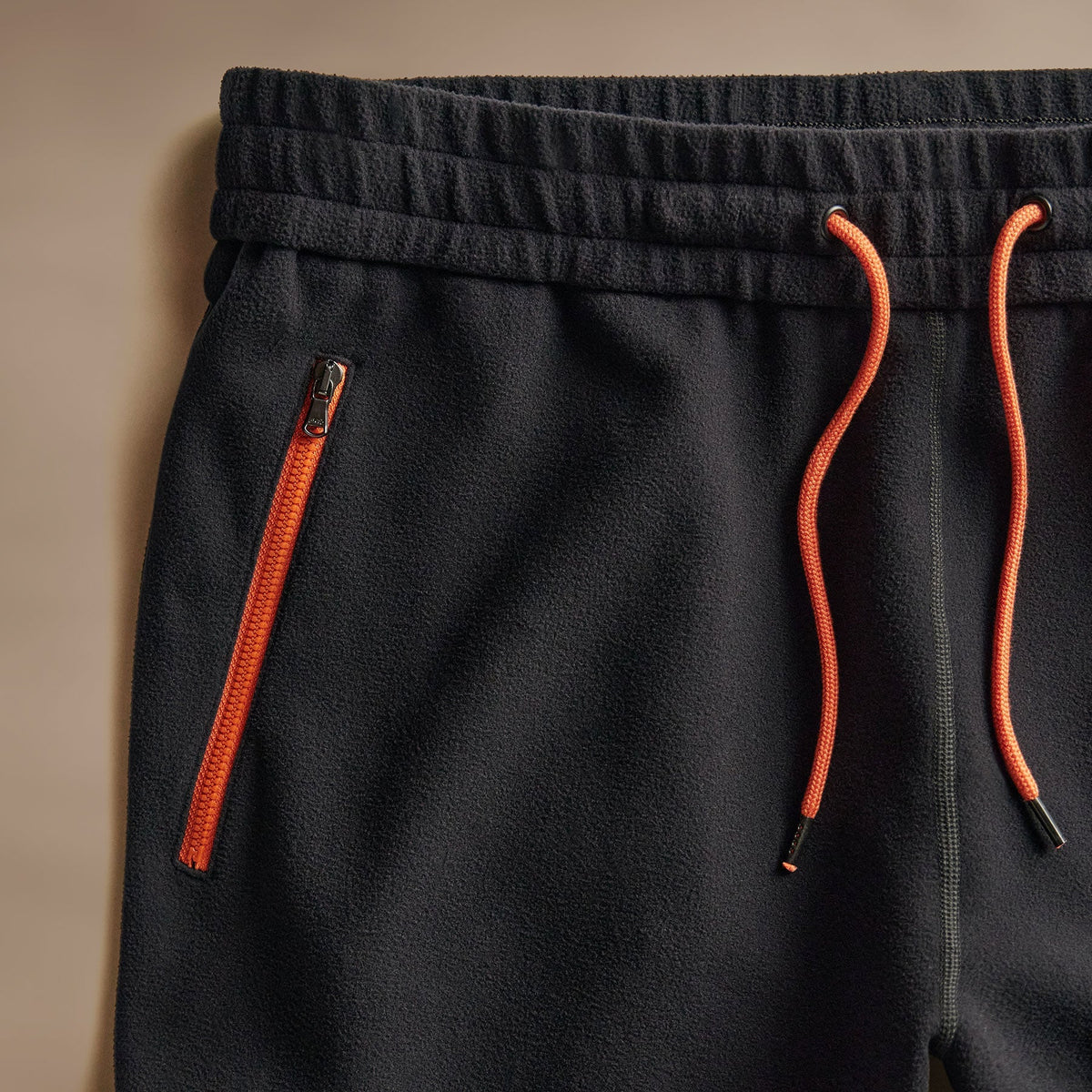 Brush Scuba Zip Pocket Performance Pant  in Black/Orange | James Perse Los Angeles