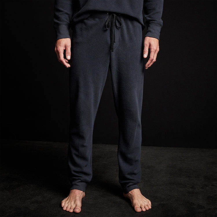Thermal Knit Lounge Pant in French Navy | James Perse Los Angeles