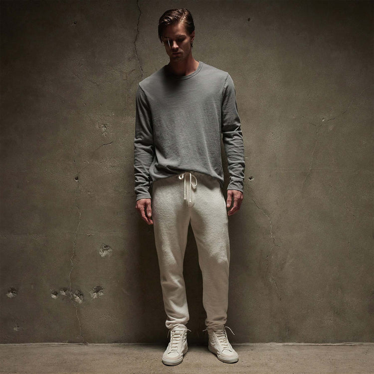 Thermal Knit Lounge Pant in Oyster | James Perse Los Angeles