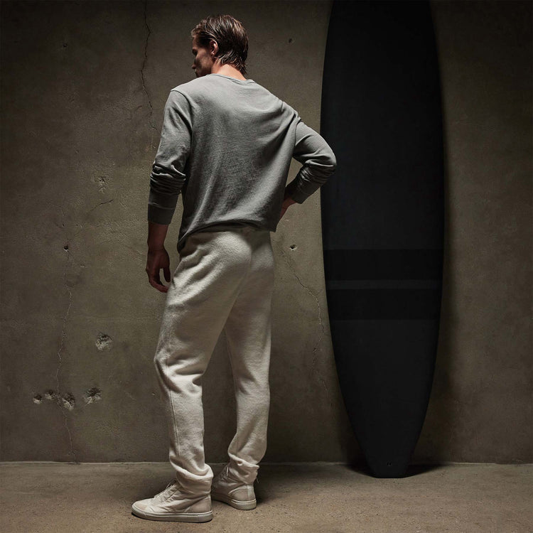 Thermal Knit Lounge Pant in Oyster | James Perse Los Angeles