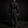 Brushed Thermal Knit Hooded Robe in Black | James Perse Los Angeles