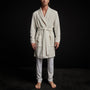 Brushed Thrml Knit Hooded Robe in Oyster | James Perse Los Angeles