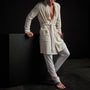 Brushed Thrml Knit Hooded Robe in Oyster | James Perse Los Angeles