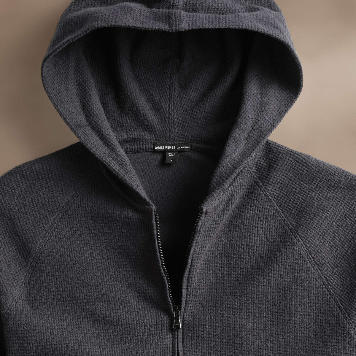 Brushed Thermal Zip Up  in Magma | James Perse Los Angeles