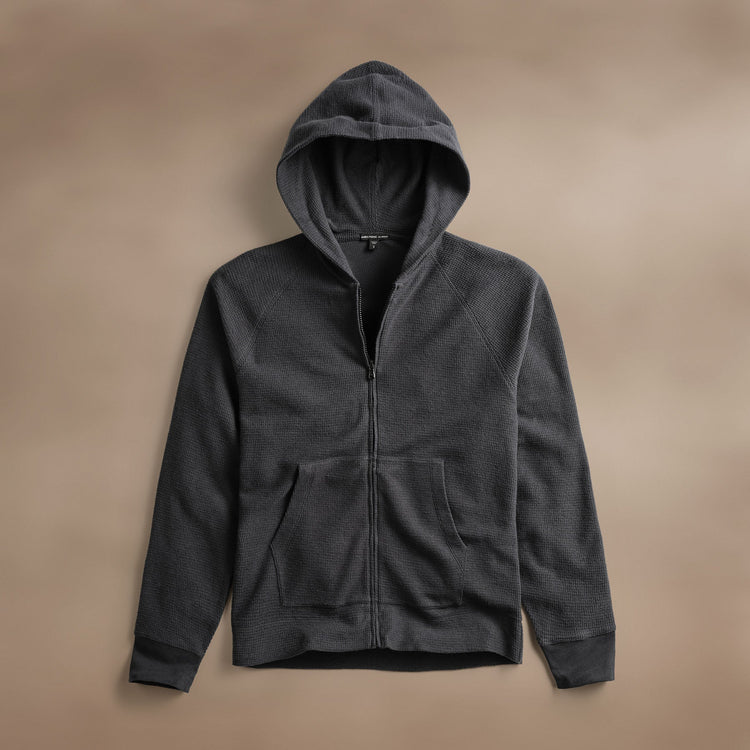 Brushed Thermal Zip Up  in Magma | James Perse Los Angeles