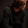 Thermal Knit Hooded Raglan - Black | James Perse Los Angeles