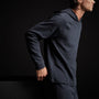 Thermal Knit Hooded Raglan in French Navy | James Perse Los Angeles
