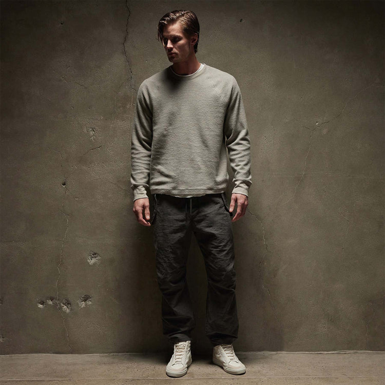 Thermal Knit Raglan Top in Dapple | James Perse Los Angeles
