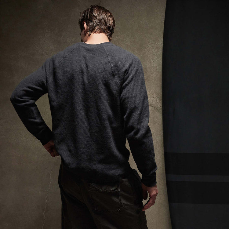 Thermal Knit Raglan Top in Magma | James Perse Los Angeles