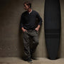 Thermal Knit Henley in Magma | James Perse Los Angeles