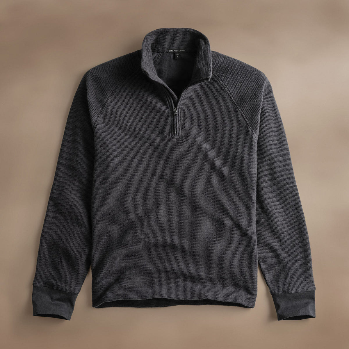 Brushed Thermal Half Zip  in Magma | James Perse Los Angeles