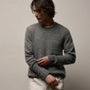 Marled Cashmere Linen Crew in Heather Grey | James Perse Los Angeles