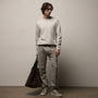 Marled Cashmere Linen Crew in Pearl | James Perse Los Angeles