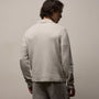 Marled Cashmere Linen Long Sleeve Open Polo in Pearl | James Perse Los Angeles