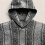 Baja Stripe Cashmere Hoodie in Charcoal/Heather Grey | James Perse Los Angeles