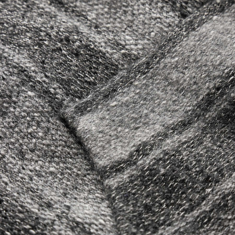 Baja Stripe Cashmere Hoodie in Charcoal/Heather Grey | James Perse Los Angeles