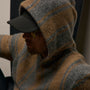 Baja Stripe Cashmere Hoodie in Heather Grey/Toffee | James Perse Los Angeles