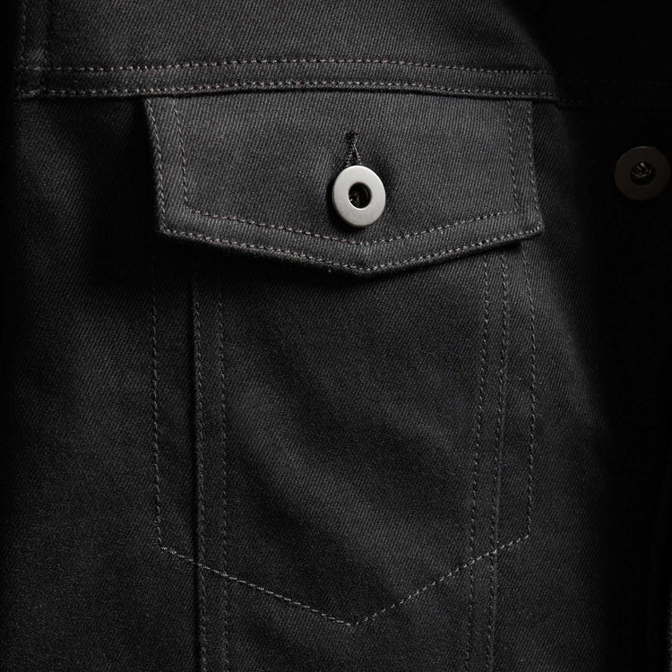 Cashmere Touch Cotton Jean Jkt in Black | James Perse Los Angeles