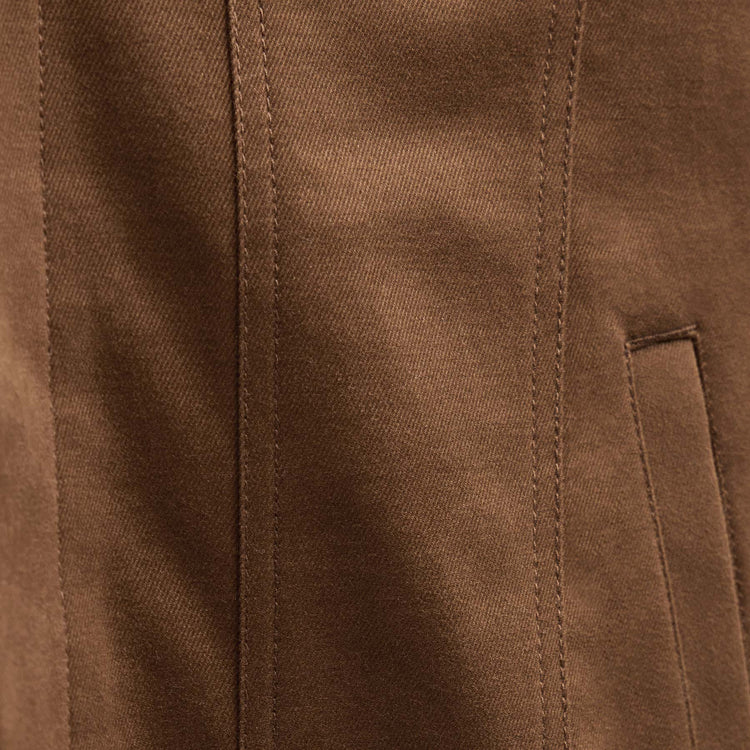 Cashmere Touch Cotton Trucker Jacket in Gingerbread | James Perse Los Angeles FLAT