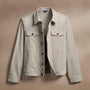 Cashmere Touch Cotton Jean Jkt in Light Tan | James Perse Los Angeles