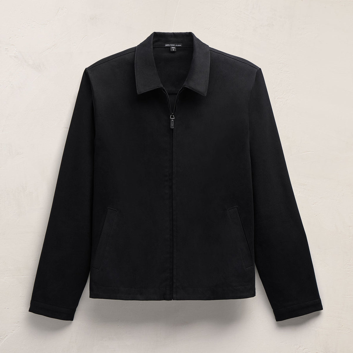 Zip Front Coach Jacket in Black | James Perse Los Angeles FLAT