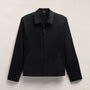 Zip Front Coach Jacket in Black | James Perse Los Angeles FLAT