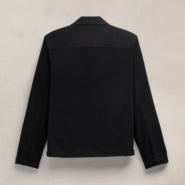 Zip Front Coach Jacket in Black | James Perse Los Angeles FLAT