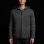 Cotton Wool Blend Chunky Hoodie in Charcoal | James Perse Los Angeles 